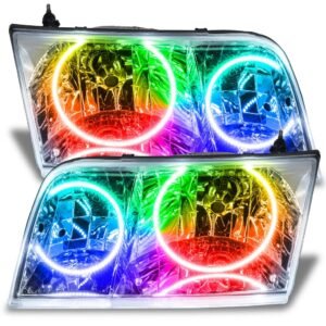 Oracle Lighting 1998-2011 Ford Crown Victoria Pre-assembled SMD Halo Headlights - Halogen - Chrome Housing - Image 7