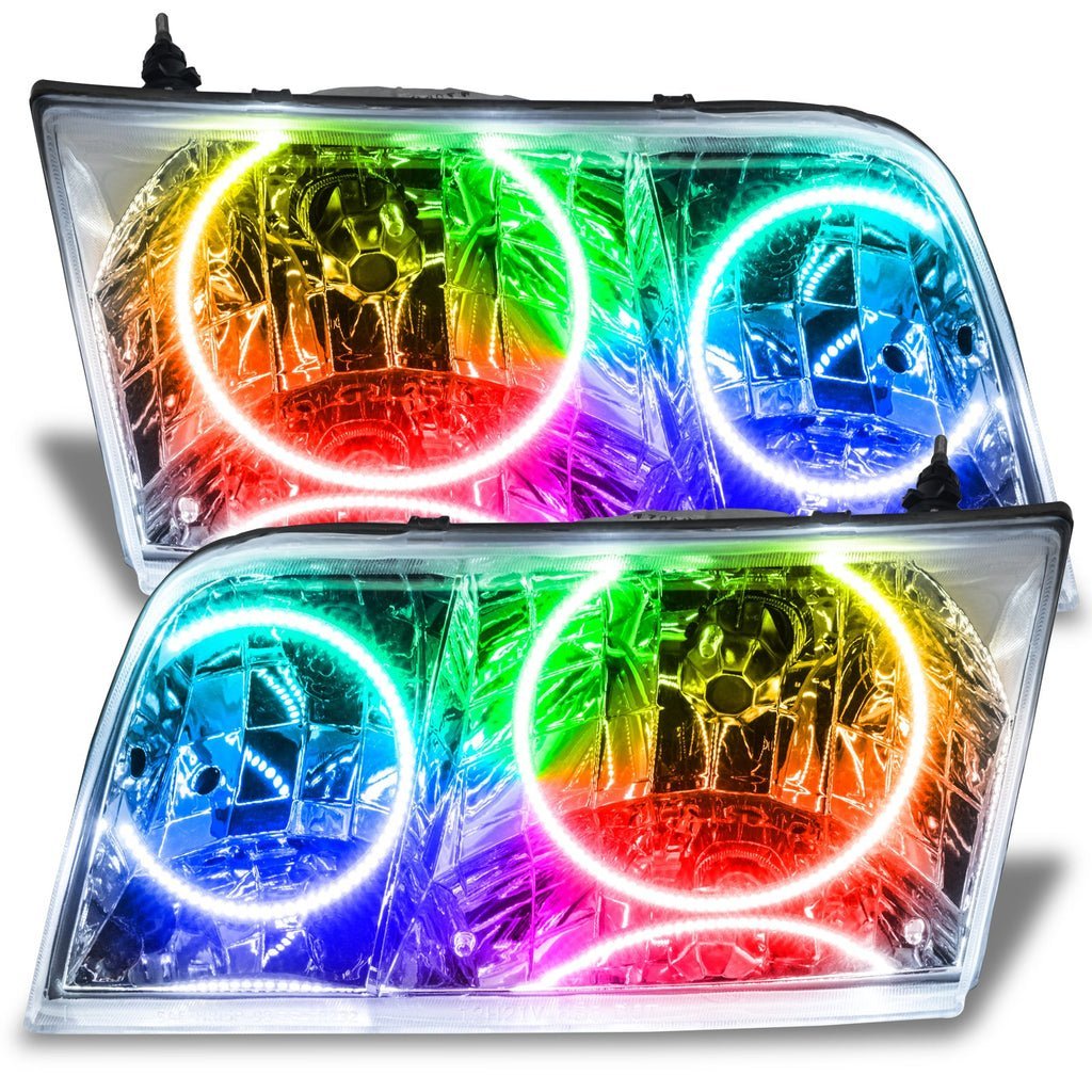 Oracle Lighting 1998-2011 Ford Crown Victoria Pre-assembled SMD Halo Headlights - Halogen - Chrome Housing