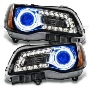 2011-2014 Chrysler 300c Non Hid Pre-assembled SMD Halo Headlights - Black Housing - Image 3