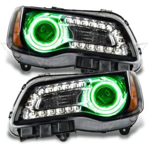 2011-2014 Chrysler 300c Non Hid Pre-assembled SMD Halo Headlights - Black Housing - Image 5