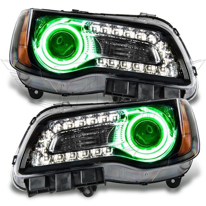 2011-2014 Chrysler 300c Non Hid Pre-assembled SMD Halo Headlights - Black Housing