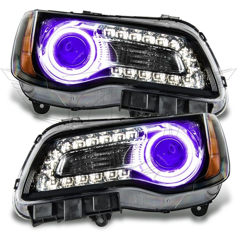 2011-2014 Chrysler 300c Non Hid Pre-assembled SMD Halo Headlights - Black Housing