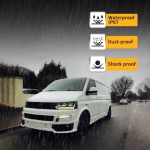 VLAND LED Projector Headlights For Volkswagen Transporter Caravelle Multivan T5 Base/SE/Sportline 2010-2015 - Image 8