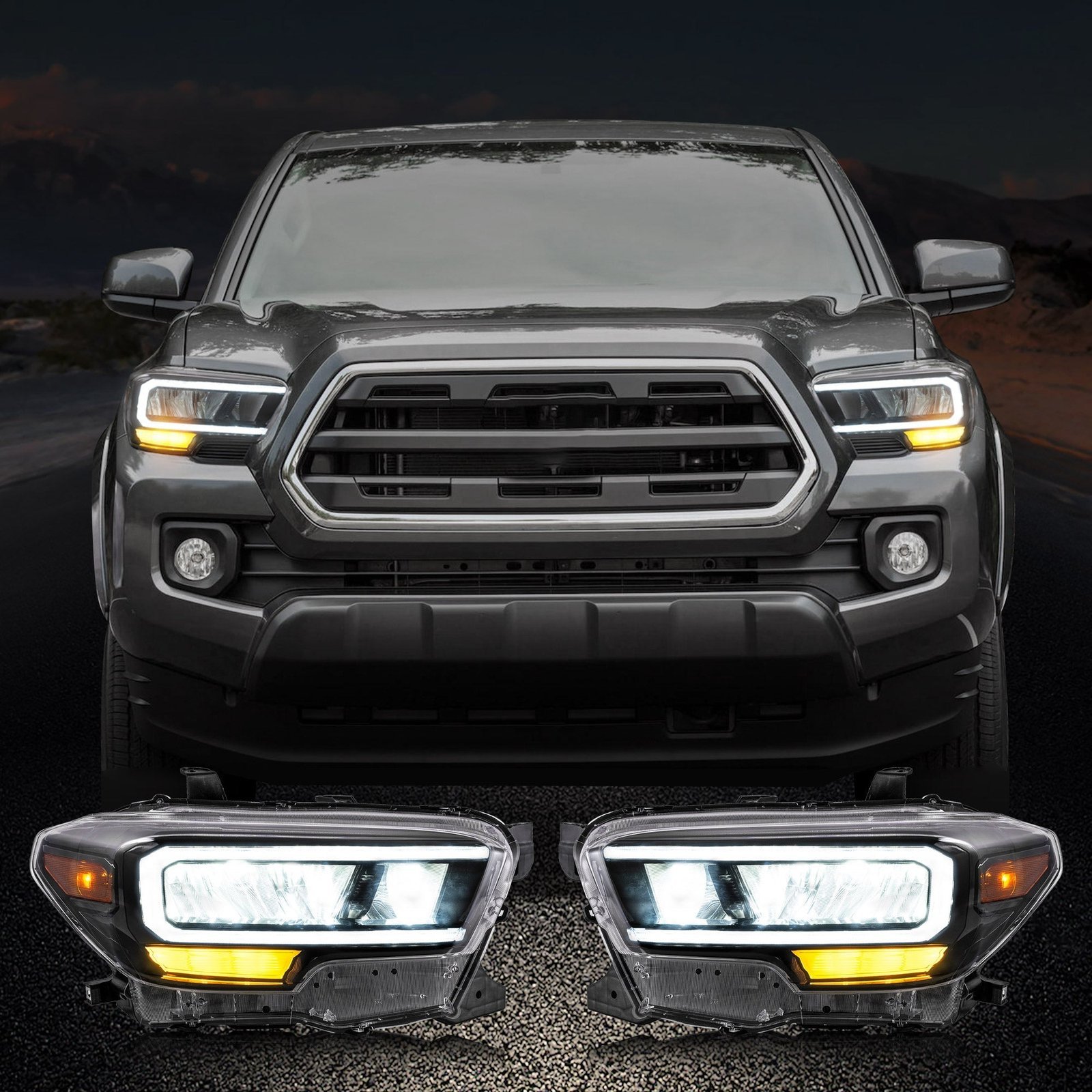 VLAND Full LED Headlights For Toyota Tacoma N300 2015-2019 [DOT. SAE.] - Image 6
