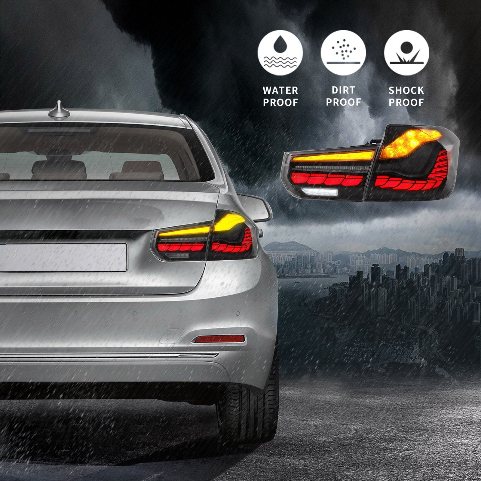 VLAND OLED Tail Lights For BMW 3-Series F30 F35 F80 Sedan 2013-2018 with Dynamic Animation Lighting (Do NOT Fit for Convertible| 2015 328i F30) - Image 17