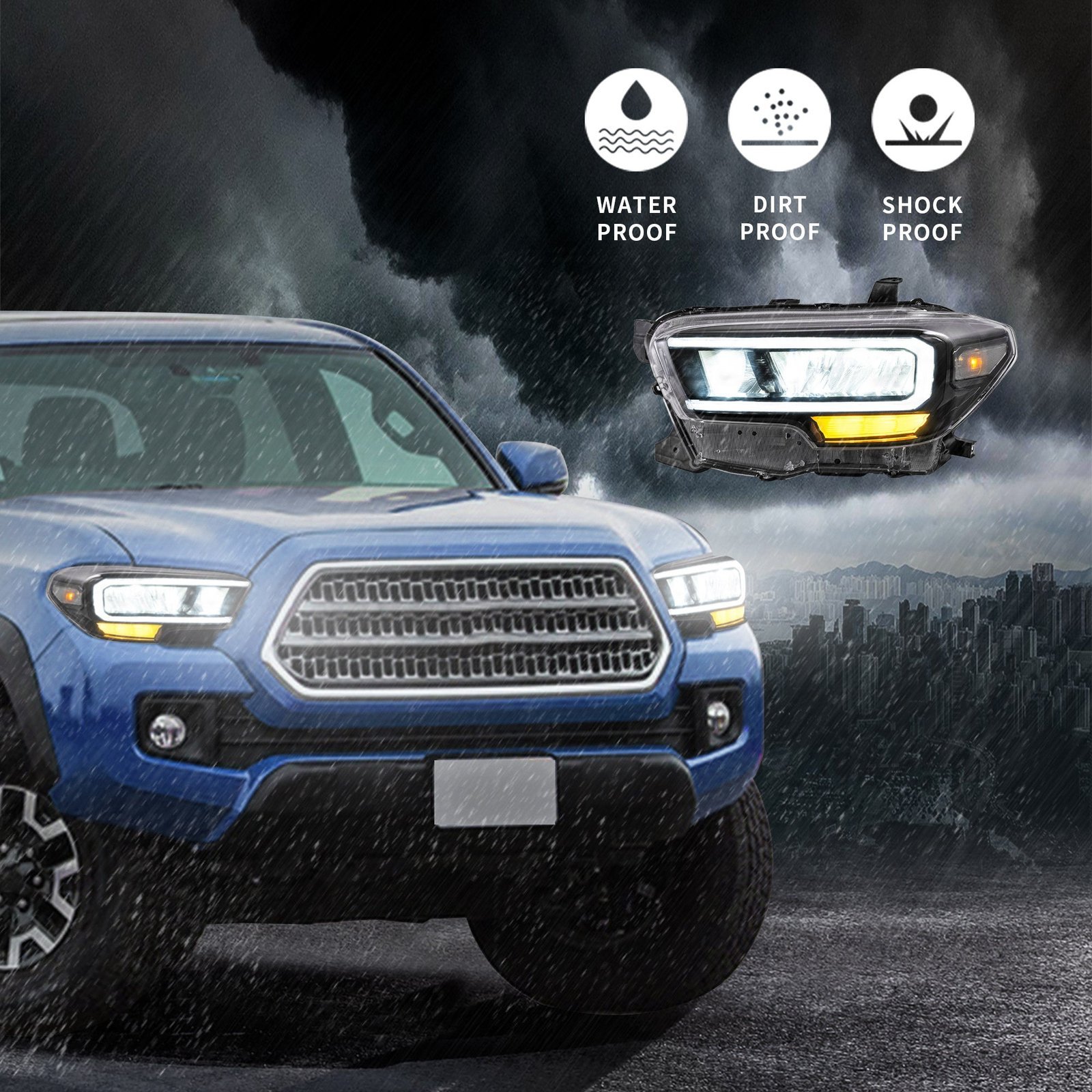 VLAND Full LED Headlights For Toyota Tacoma N300 2015-2019 [DOT. SAE.] - Image 7