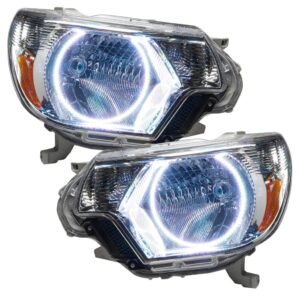 Oracle Lighting 2012-2015 Toyota Tacoma Pre-assembled SMD Halo Headlights - Chrome - Image 2
