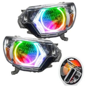Oracle Lighting 2012-2015 Toyota Tacoma Pre-assembled SMD Halo Headlights - Chrome - Image 10