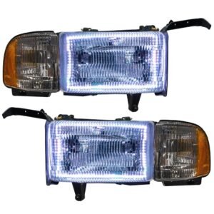 Oracle Lighting 1994-2002 Dodge Ram 1500/2500/3500 Pre-assembled SMD Halo Headlights - Image 2