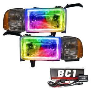 Oracle Lighting 1994-2002 Dodge Ram 1500/2500/3500 Pre-assembled SMD Halo Headlights - Image 7