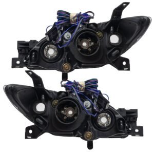 Oracle Lighting 2004-2009 Mazda 3 Pre-assembled SMD Halo Headlights - 4DR Halogen Style - Image 5