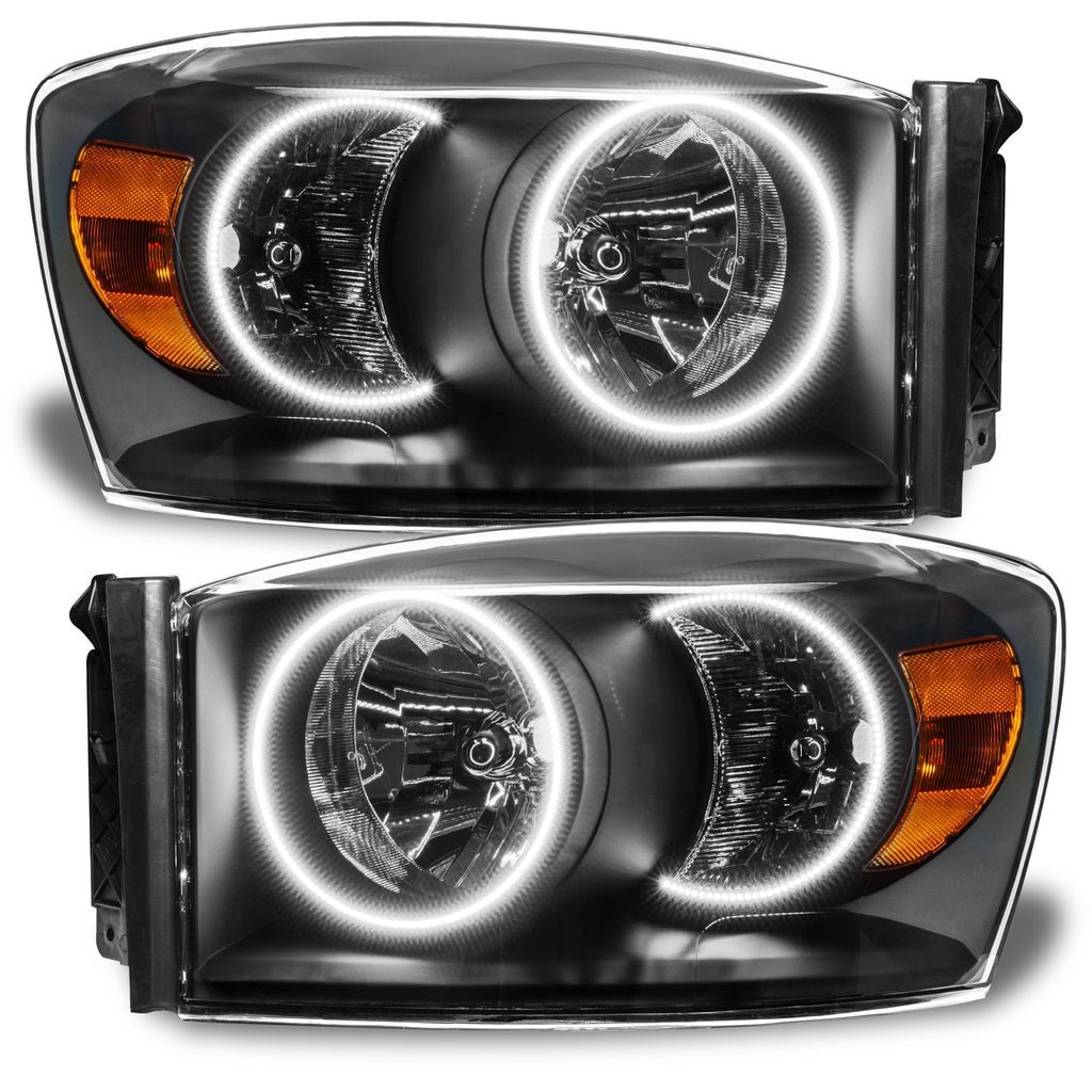 Oracle Lighting 2007-2008 Dodge Ram Pre-assembled SMD Halo Headlights - Black