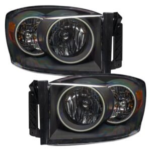 Oracle Lighting 2007-2008 Dodge Ram Pre-assembled SMD Halo Headlights - Black - Image 8