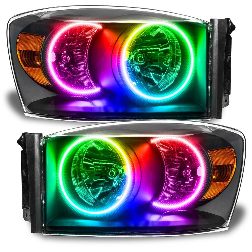 Oracle Lighting 2007-2008 Dodge Ram Pre-assembled SMD Halo Headlights - Black