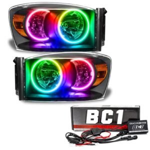 Oracle Lighting 2007-2008 Dodge Ram Pre-assembled SMD Halo Headlights - Black - Image 7