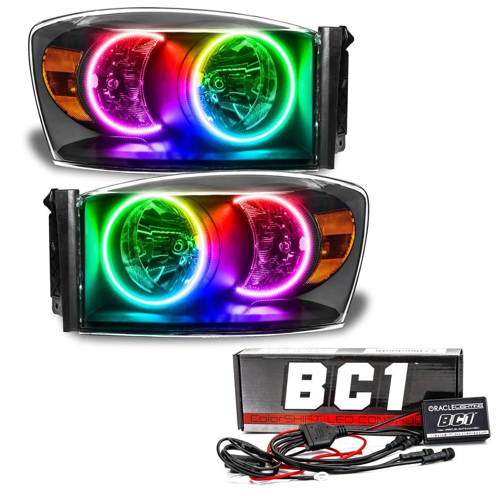 Oracle Lighting 2007-2008 Dodge Ram Pre-assembled SMD Halo Headlights - Black