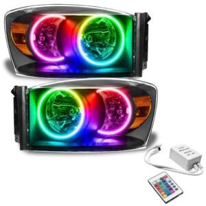Oracle Lighting 2007-2008 Dodge Ram Pre-assembled SMD Halo Headlights - Black - Image 4