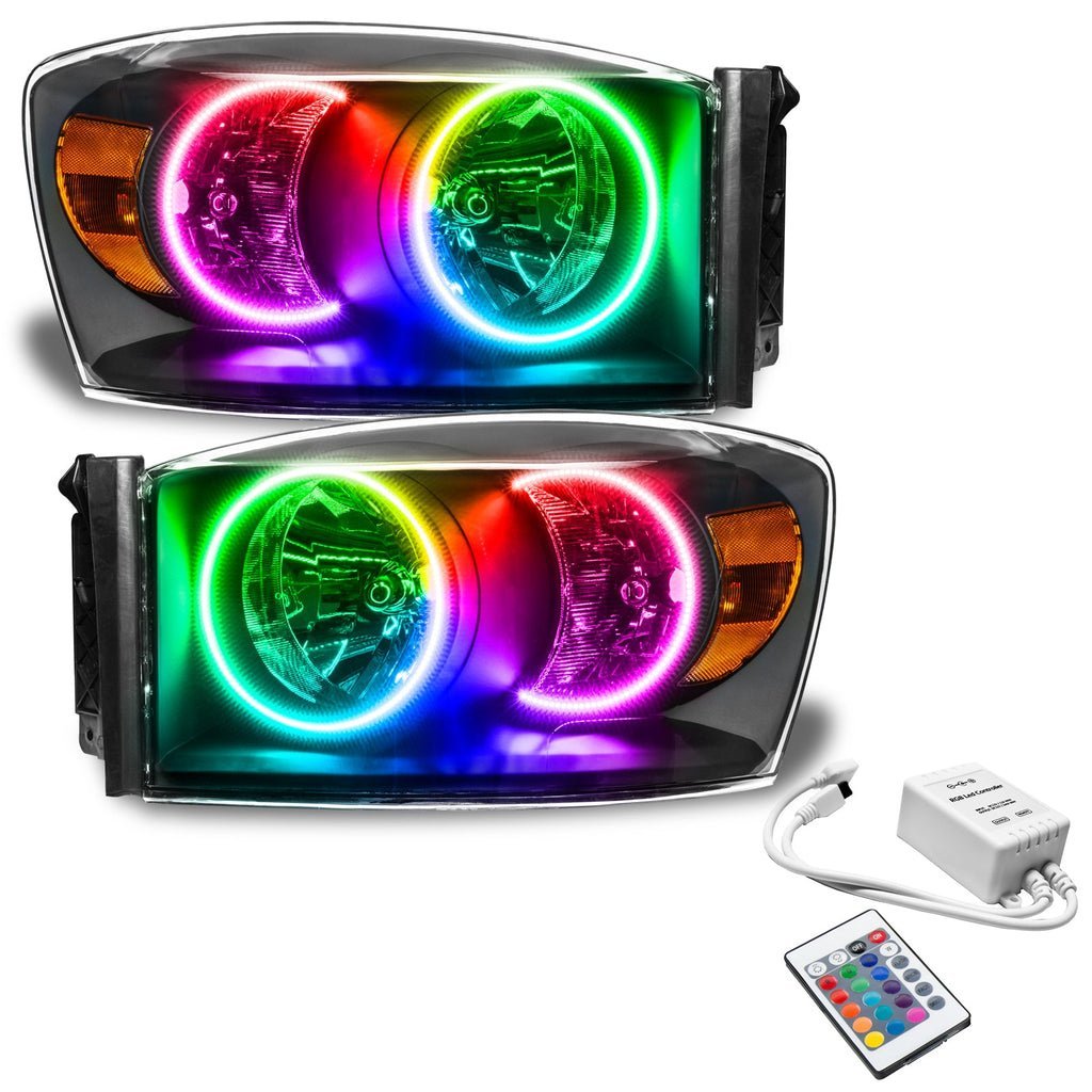 Oracle Lighting 2007-2008 Dodge Ram Pre-assembled SMD Halo Headlights - Black