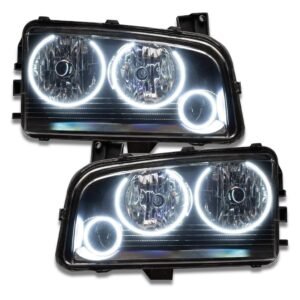 2005-2010 Dodge Charger Pre-assembled SMD Halo Headlights - Non Hid - Triple Halo - Image 6