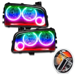 2005-2010 Dodge Charger Pre-assembled SMD Halo Headlights - Non Hid - Triple Halo - Image 8