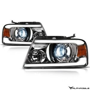 Alpha Owls 2006-2008 Lincoln Mark-LT LMX Series LED Projector Headlights (LED Projector Chrome housing w/ LumenX Light Bar) - Image 2