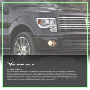 Alpha Owls 2009-2014 Ford F-150 (Excl. Models w/ factory Xenon) LMX Series LED Projector Headlights (LED Projector Chrome housing w/ LumenX Light Bar) - Image 7