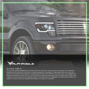 Alpha Owls 2009-2014 Ford F-150 (Excl. Models w/ factory Xenon) SQX Series LED Projector Headlights (LED Projector Black housing w/ Sequential Signal/LumenX Light Bar) - Image 7