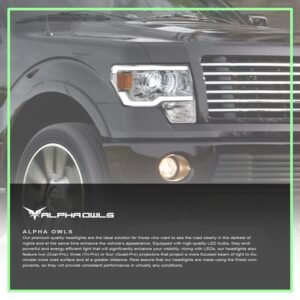 Alpha Owls 2009-2014 Ford F-150 (Excl. Models w/ factory Xenon) SQX Series LED Projector Headlights (LED Projector Chrome housing w/ Sequential Signal/LumenX Light Bar) - Image 7