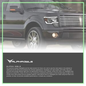 Alpha Owls 2009-2014 Ford F-150 (Excl. Models w/ factory Xenon) LM Series Headlights (Crystal Headlights Black housing w/ LumenX Light Bar) - Image 7