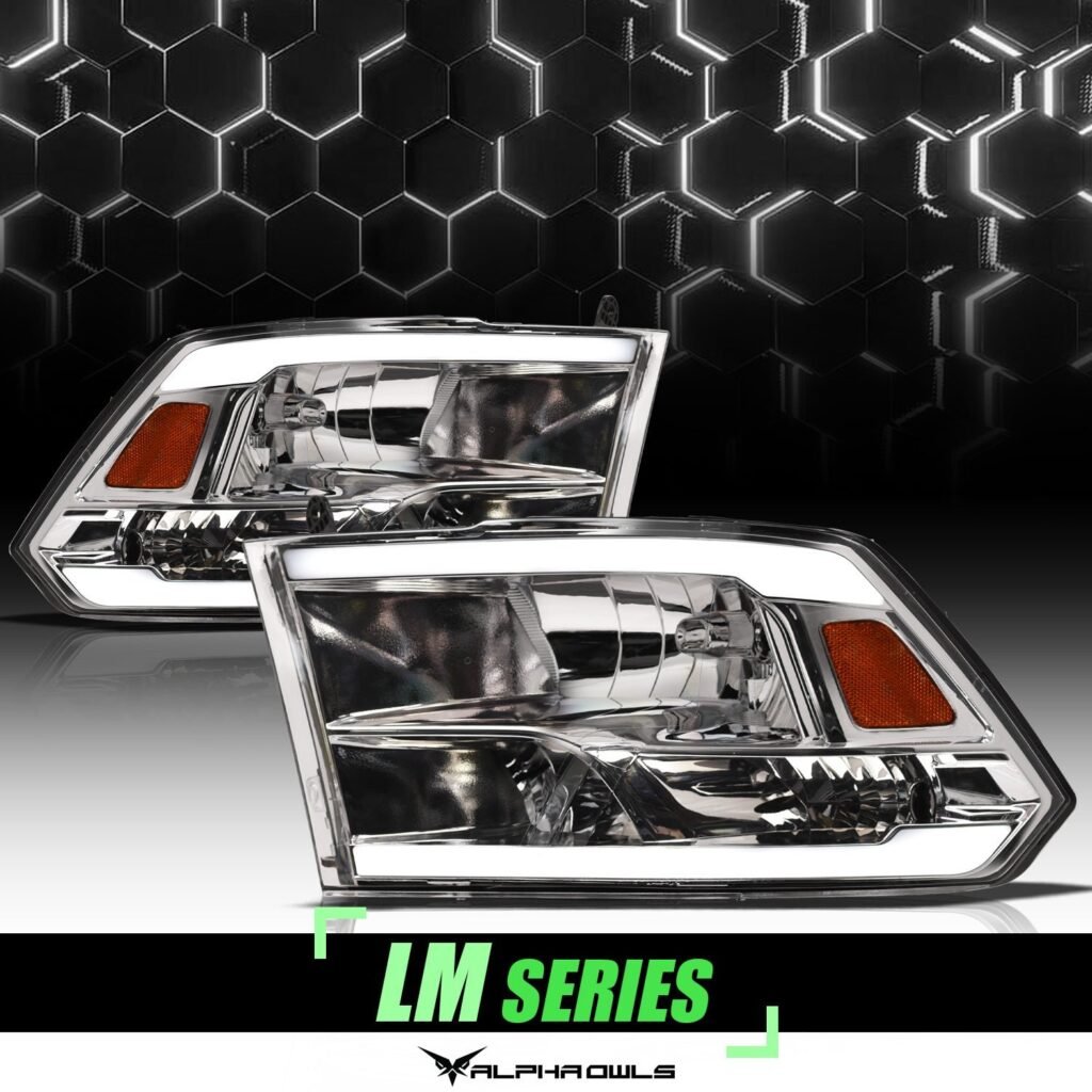 Alpha Owls 2010-2018 Dodge Ram 2500/3500 LM Series Headlights (Crystal Headlights Chrome housing w/ LumenX Light Bar)