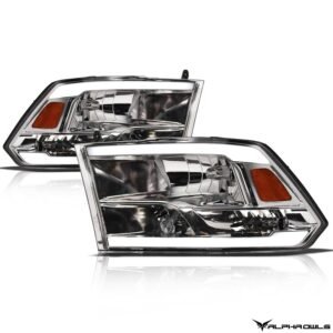 Alpha Owls 2010-2018 Dodge Ram 2500/3500 LM Series Headlights (Crystal Headlights Chrome housing w/ LumenX Light Bar) - Image 2