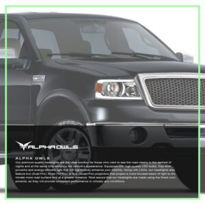 Alpha Owls 2006-2008 Lincoln Mark-LT LMP Series Projector Headlights (Halogen Projector Chrome housing w/ LumenX Light Bar) - Image 7