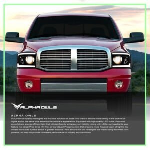 Alpha Owls 2006-2009 Dodge Ram 2500/3500 LMP Series Projector Headlights (Halogen Projector Black housing w/ LumenX Light Bar) - Image 7