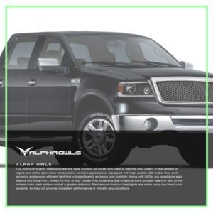 Alpha Owls 2006-2008 Lincoln Mark-LT LM Series Headlights (Crystal Headlights Black housing w/ LumenX Light Bar) - Image 7