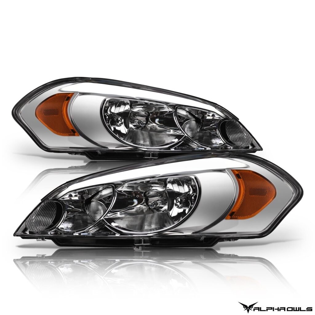 Alpha Owls 2006-2007 Chevy Monte Carlo LM Series Headlights (Crystal Headlights Chrome housing w/ LumenX Light Bar)