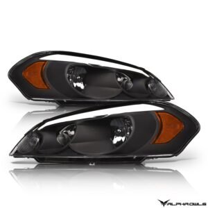Alpha Owls 2006-2007 Chevy Monte Carlo LM Series Headlights (Crystal Headlights Black housing w/ LumenX Light Bar) - Image 2