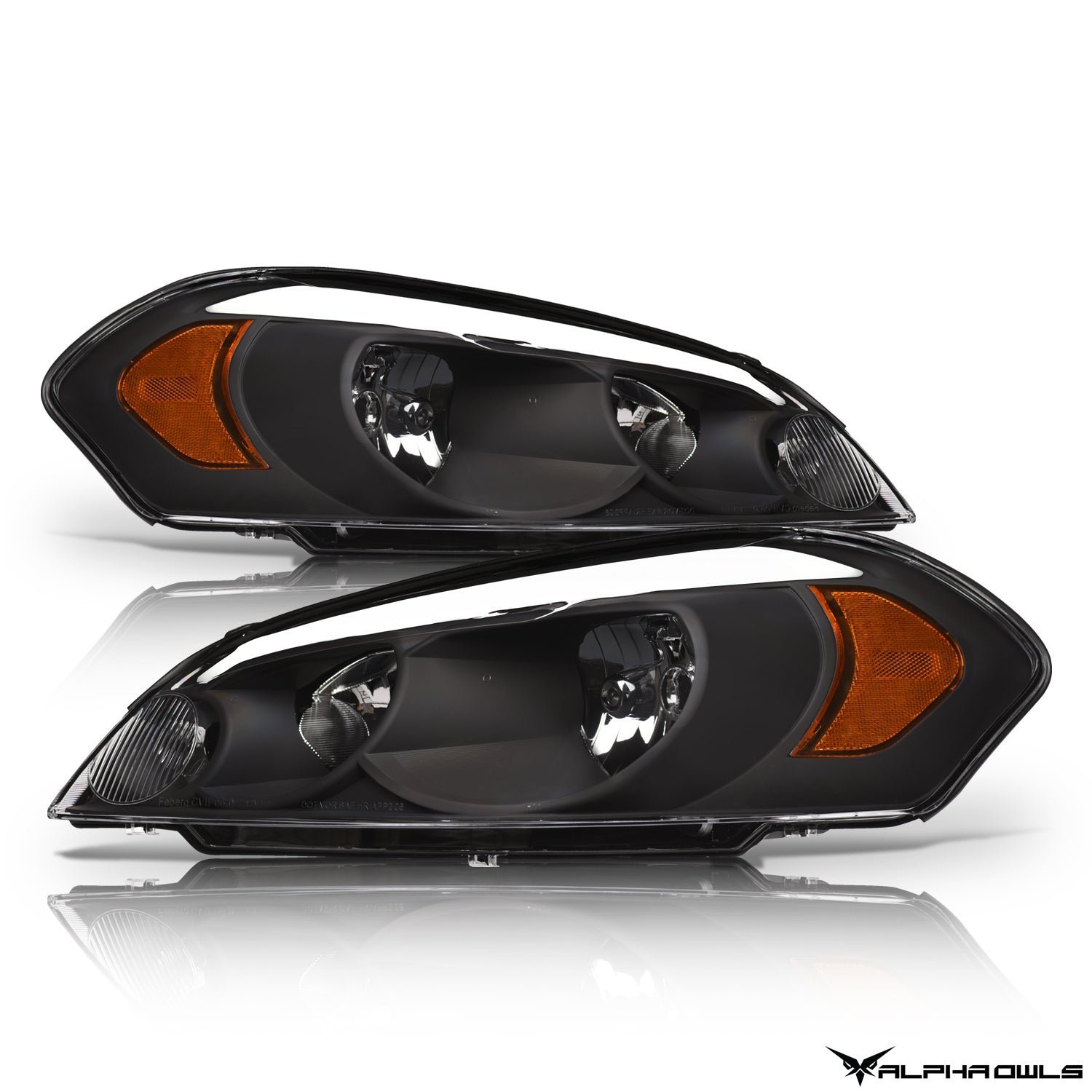 Alpha Owls 2006-2007 Chevy Monte Carlo LM Series Headlights (Crystal Headlights Black housing w/ LumenX Light Bar) - Image 2