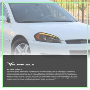 Alpha Owls 2006-2007 Chevy Monte Carlo SQ Series Headlights (Crystal Headlights Black housing w/ Sequential Signal/LumenX Light Bar) - Image 7
