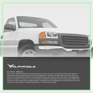 Alpha Owls 2000-2006 GMC Yukon XL LM Series Headlights (Crystal Headlights Chrome housing w/ LumenX Light Bar) - Image 7