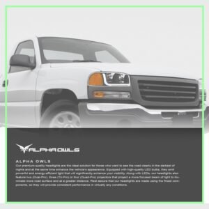 Alpha Owls 2000-2006 GMC Yukon XL LM Series Headlights (Crystal Headlights Black housing w/ LumenX Light Bar) - Image 7