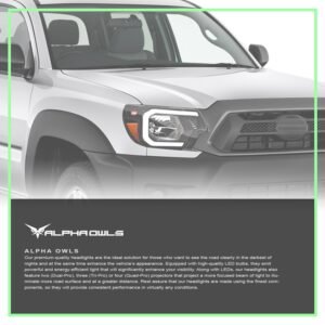 Alpha Owls 2012-2015 Toyota Tacoma LM Series Headlights (Crystal Headlights Black housing w/ LumenX Light Bar) - Image 7