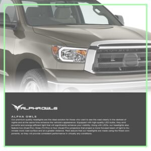 Alpha Owls 2008-2015 Toyota Sequoia LM Series Headlights (Crystal Headlights Chrome housing w/ LumenX Light Bar) - Image 7