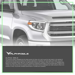 Alpha Owls 2014-2021 Toyota Tundra LM Series Headlights (Crystal Headlights Chrome housing w/ LumenX Light Bar) - Image 7