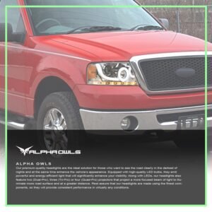 Alpha Owls 2006-2008 Lincoln Mark-LT LMP Series Headlights (Halogen Projector Chrome housing w/ LumenX Light Bar) - Image 7