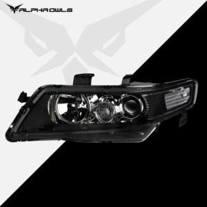 Alpha Owls 2004-2005 Acura TSX LMP Series Headlights (Halogen Projector Black housing w/ LumenX Light Bar) - Image 4