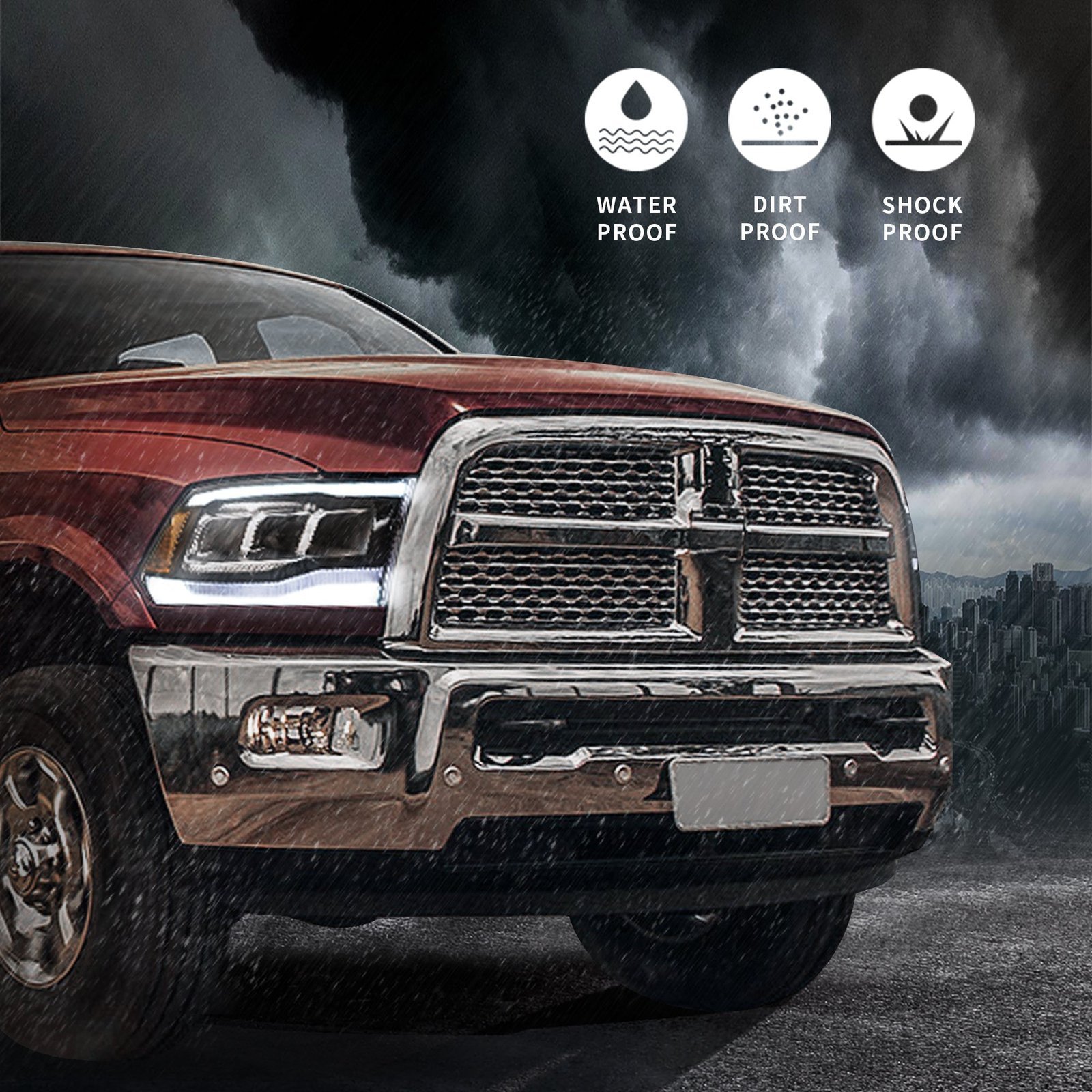 VLAND Full LED Headlights For Dodge Ram 1500 / 2500 / 3500 2009-2018 Ram1500 Classic 2019-2021 - Image 8