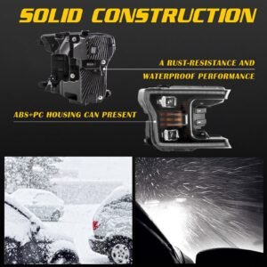 VLAND LED Projector Headlights for Ford F150 2018-2020 (Without Sequential Turn Signal) - Image 9