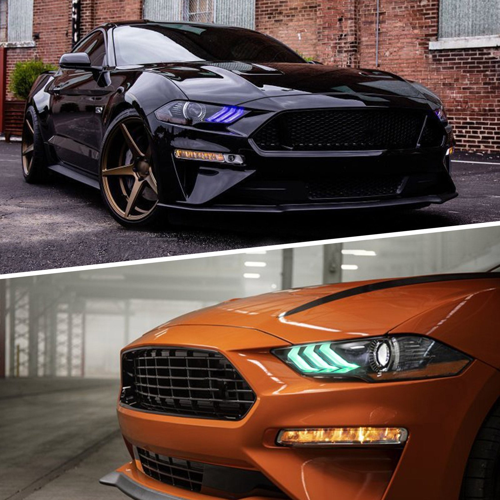 VLAND LED & RGB Projector Headlights For Ford Mustang GT and EcoBoost Models 2018-2022 - Image 4