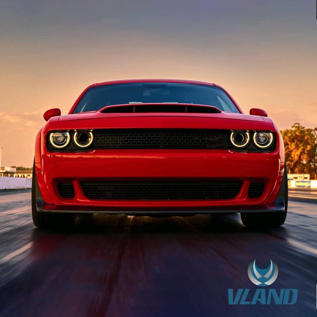 VLAND LED Halo Headlights For Dodge Challenger 2015-2020 With Sequential Turn Signals