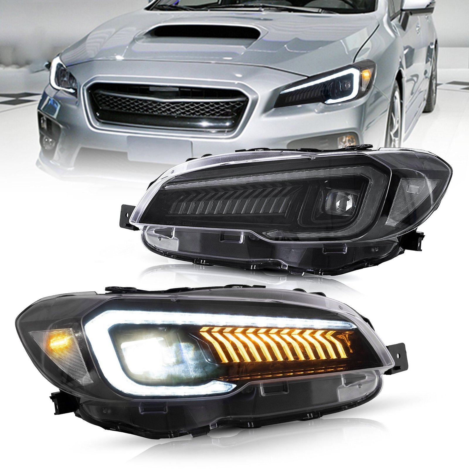 VLAND LED Dual Beam Projector Headlights For Subaru WRX 2015-2021 [DOT. SAE.] - Image 4